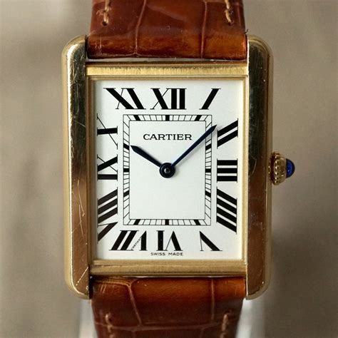 cartier watch tank mens|cartier tank solo large model.